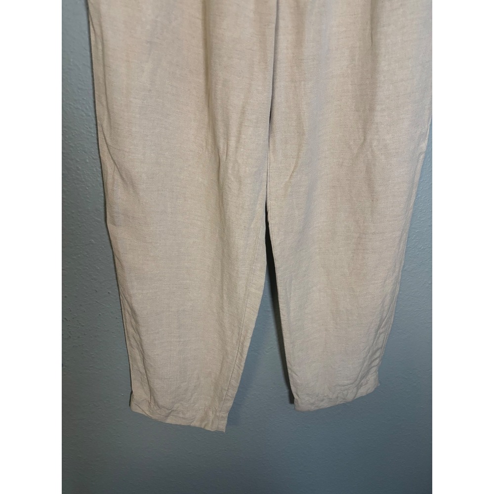 Madewell Linen Blend Track Trousers Heathered Natural Beige Size Medium - Picture 6 of 11